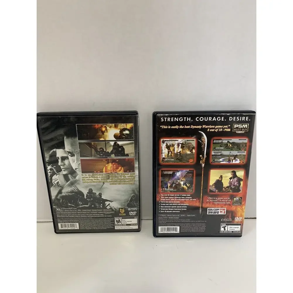 Kill Zone & Dynasty Warriors 4 Koei PS 2, (LOT OF 2) W/MANUALS, TESTED & WORKING